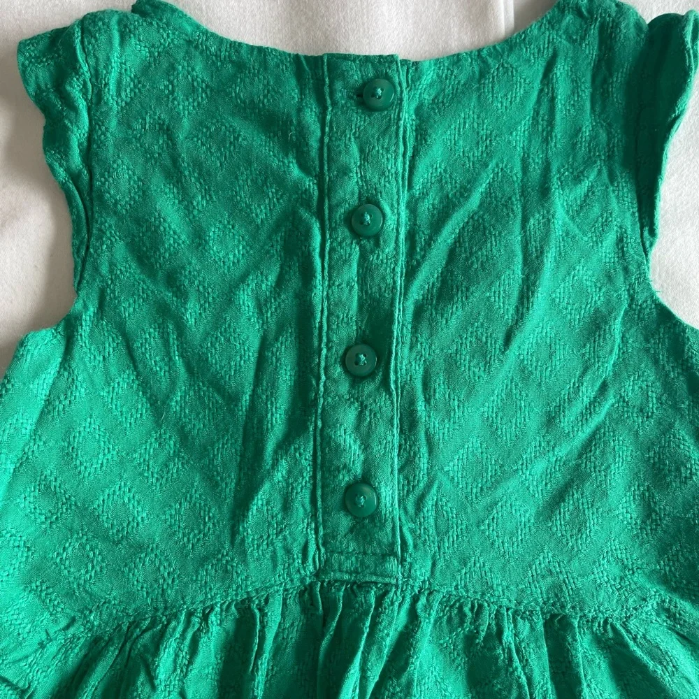 Cat & Jack Green Dress and Diaper Cover Set